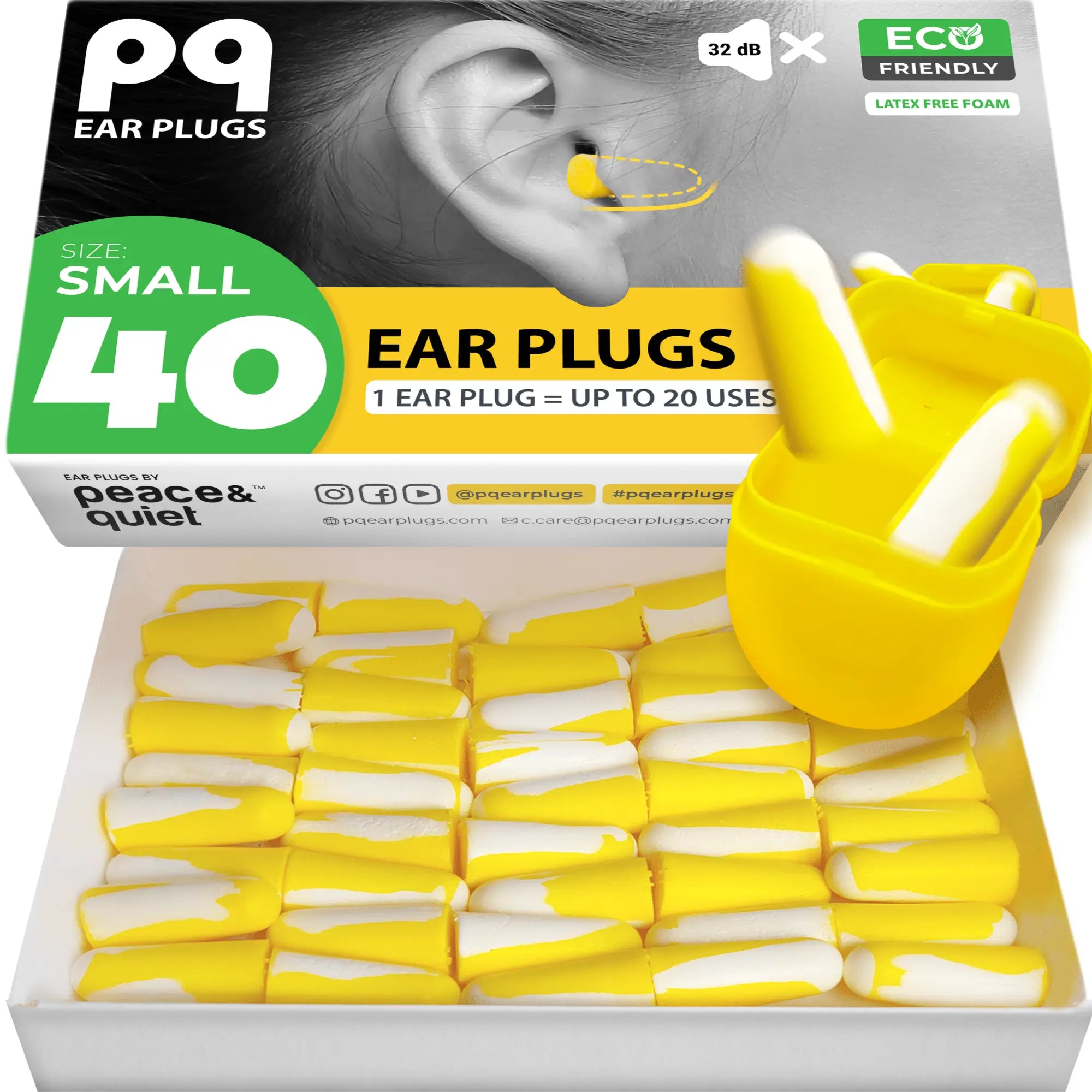 PQ FOAM EAR PLUGS 40 items PQ Ear Plugs