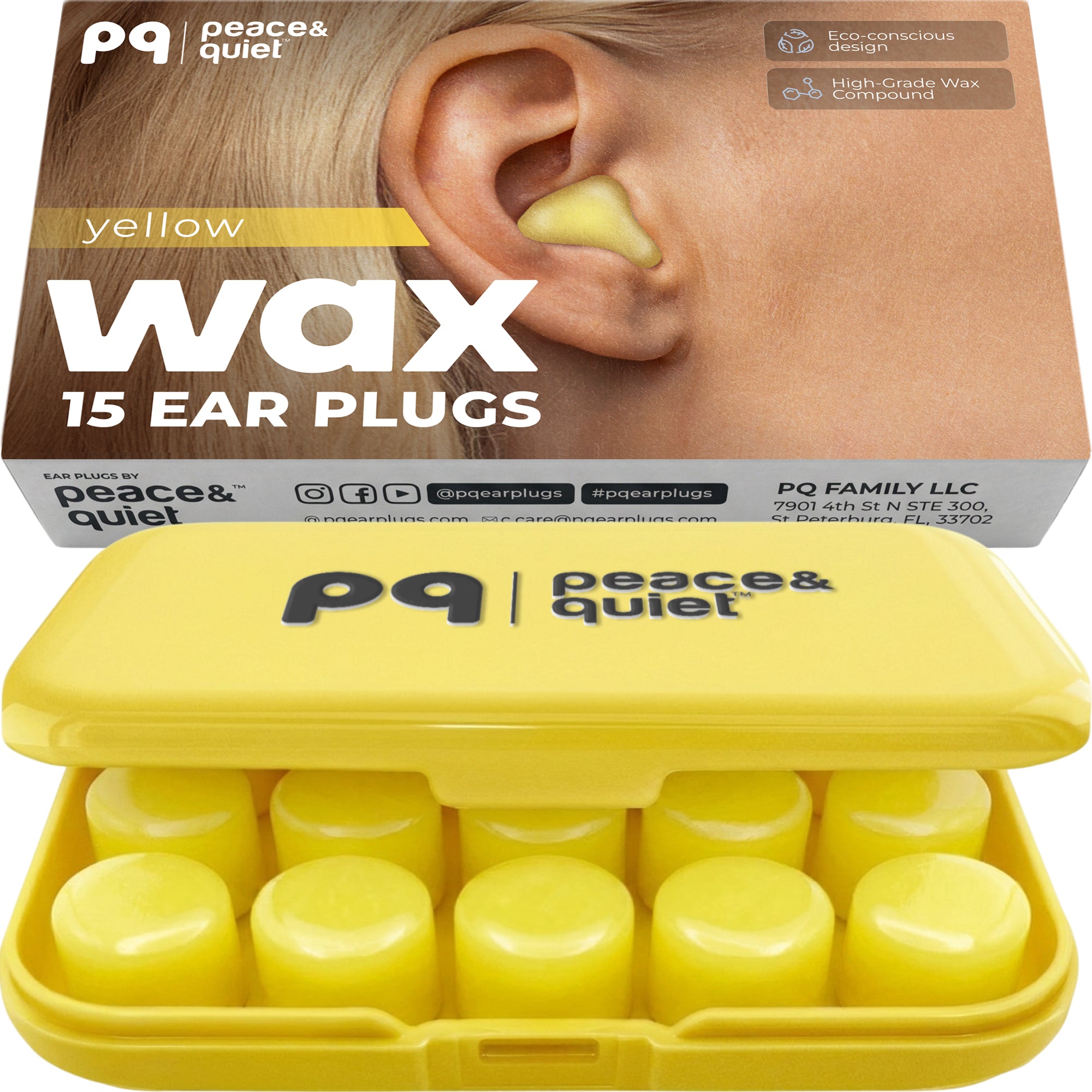 PQ WAX EAR PLUGS - 15 Blue Ear Plugs