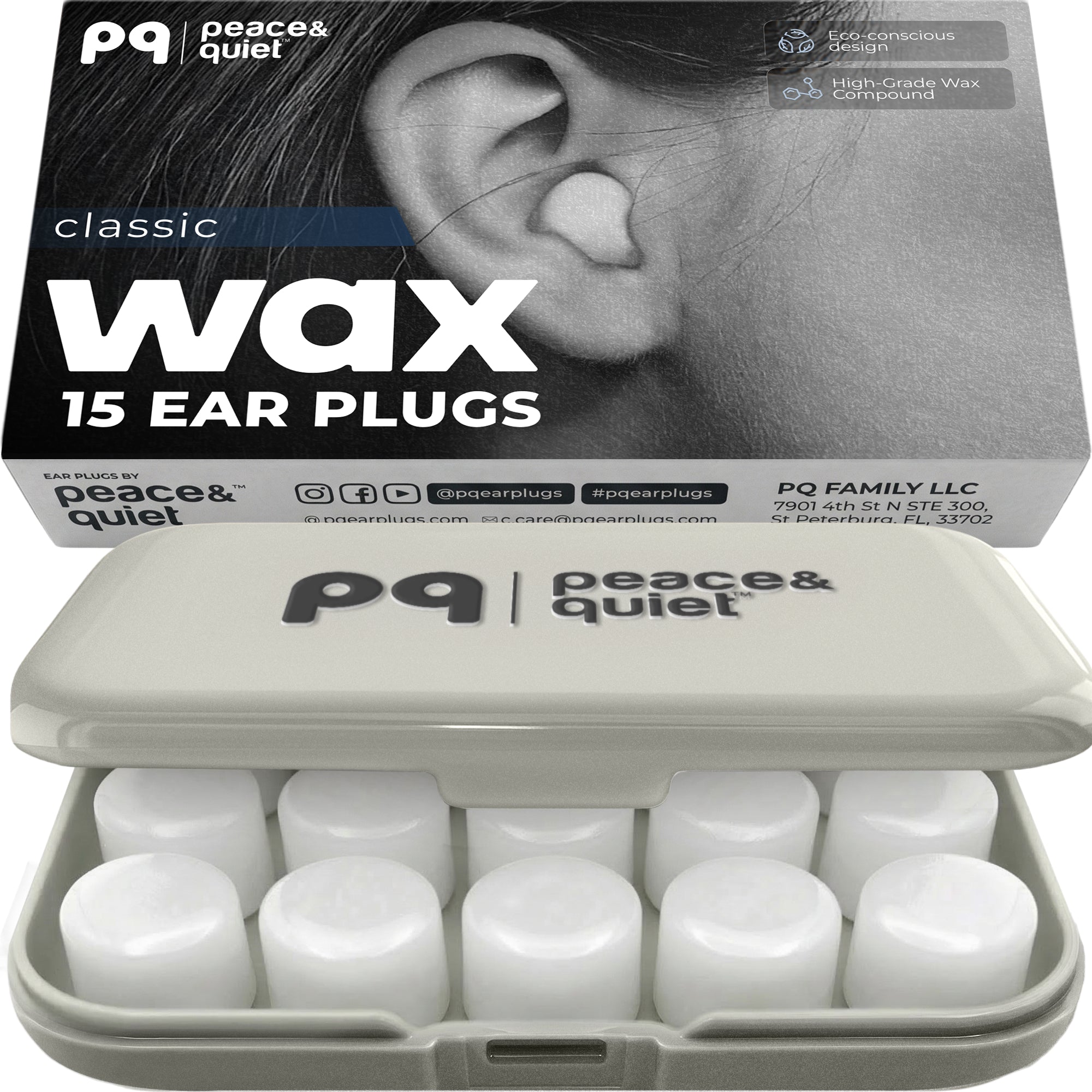 PQ WAX EAR PLUGS - 15 Blue Ear Plugs