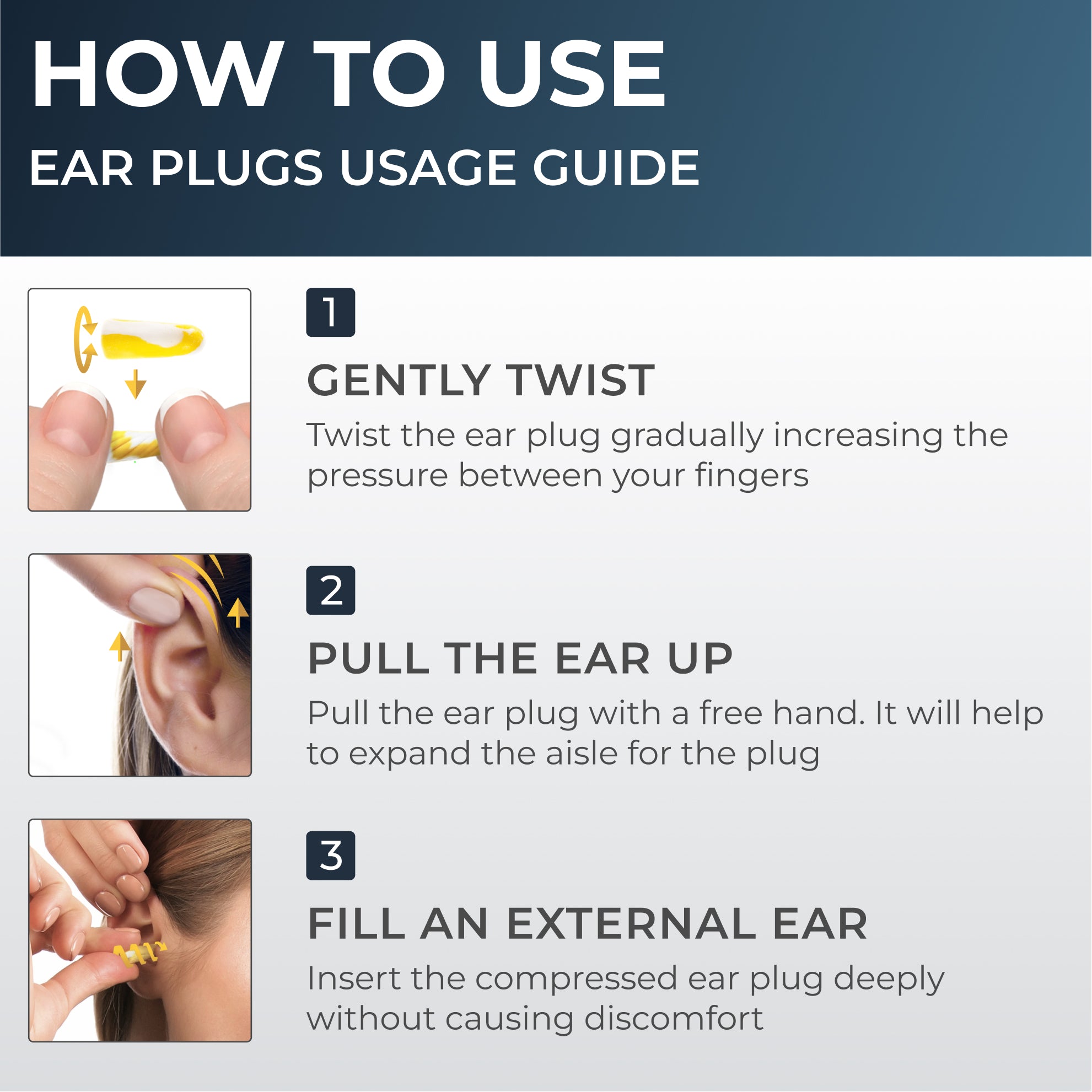 PQ FOAM EAR PLUGS - 40 items