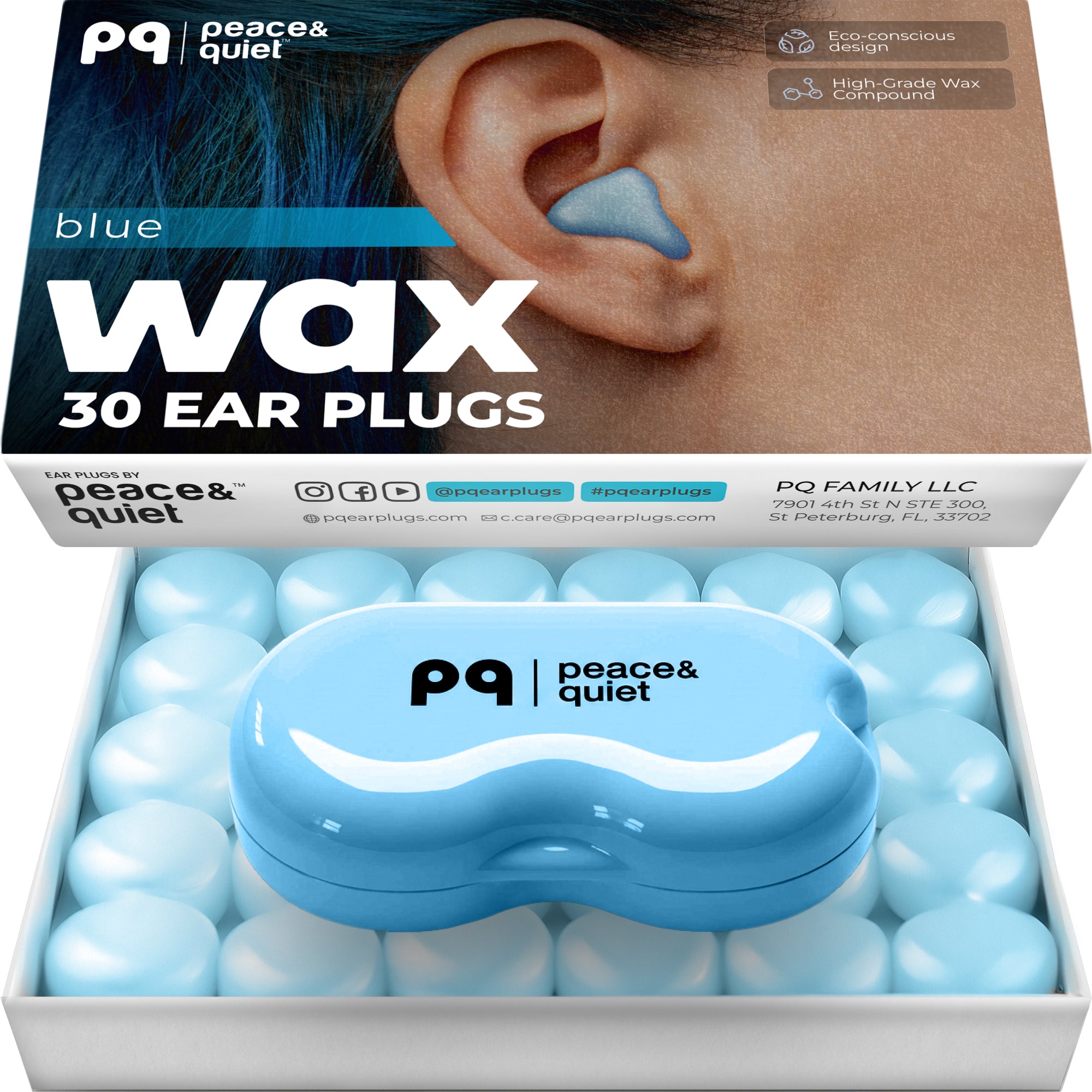 PQ WAX EAR PLUGS - 30 beige pillows