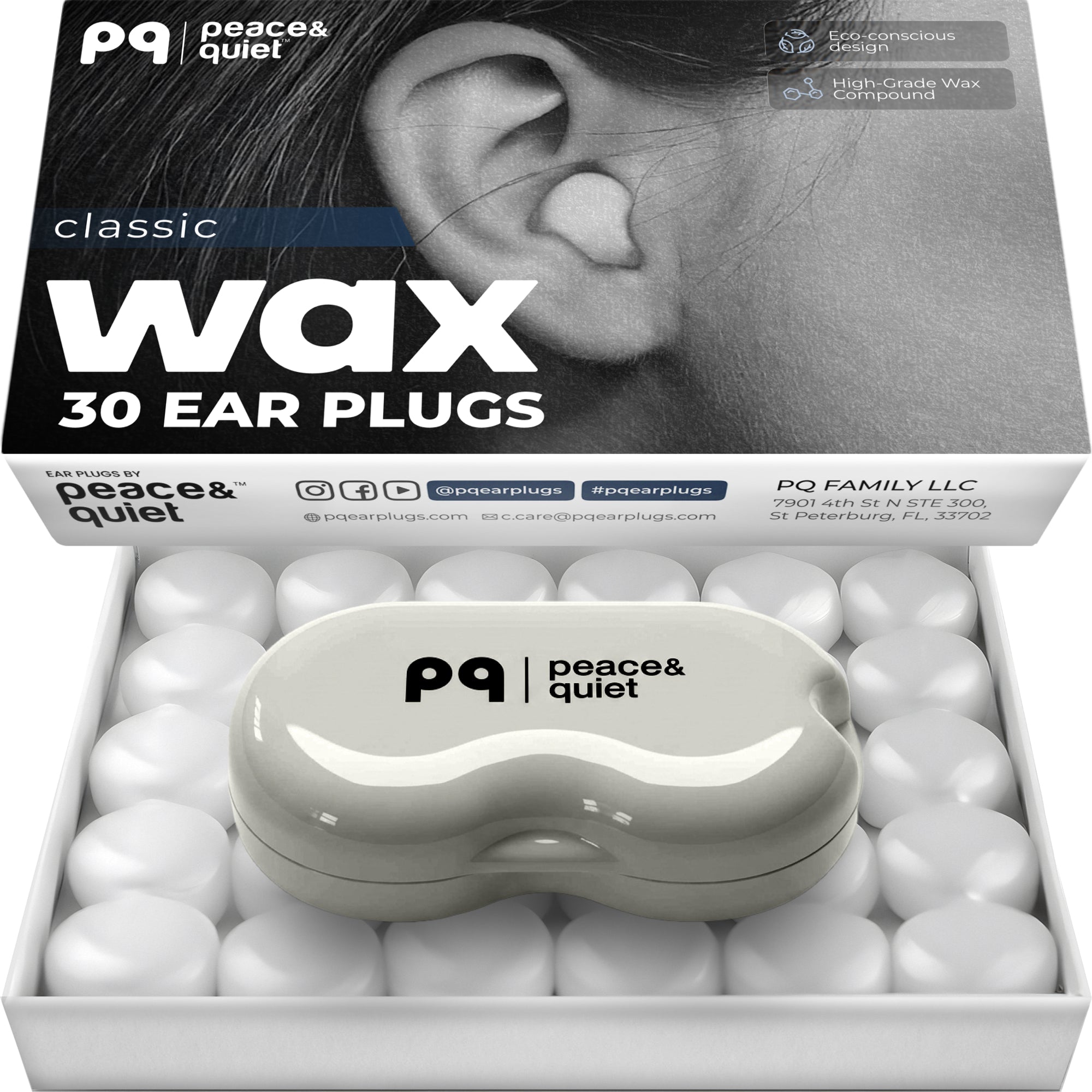 PQ WAX EAR PLUGS - 30 beige pillows