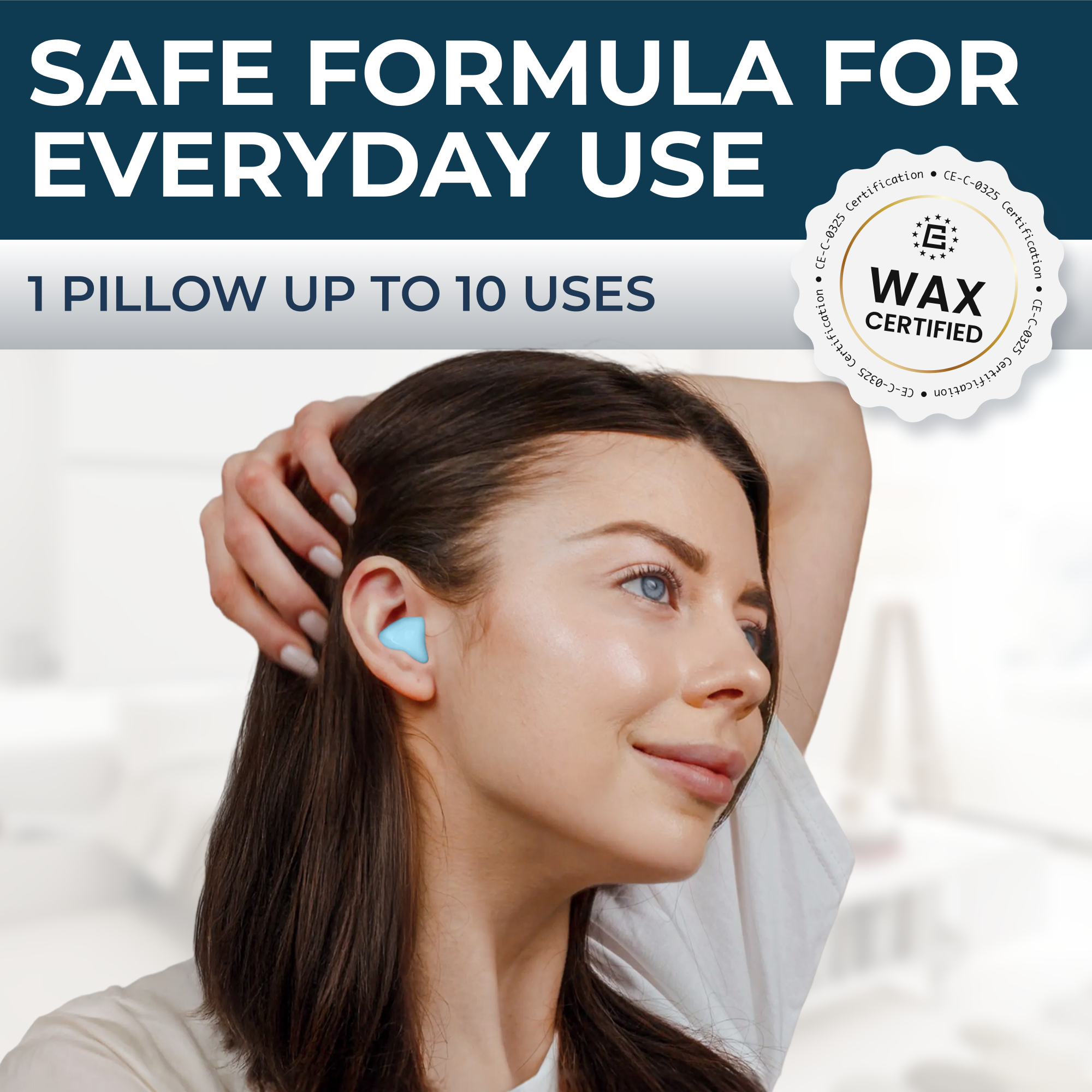 PQ WAX EAR PLUGS - 28 blue pillows