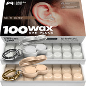 PQ WAX EAR PLUGS - 100 White-Blue Ear Plugs