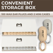 PQ WAX EAR PLUGS - 100 White-Beige Ear Plugs