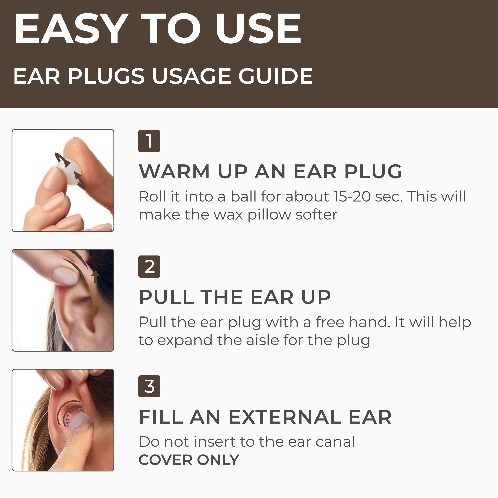 PQ WAX EAR PLUGS - 100 White-Beige Ear Plugs