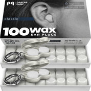 PQ WAX EAR PLUGS - 100 White-Blue Ear Plugs