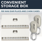 PQ WAX EAR PLUGS - 100 White Ear Plugs