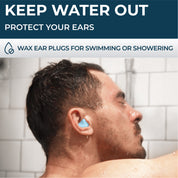 PQ WAX EAR PLUGS - 100 White-Blue Ear Plugs