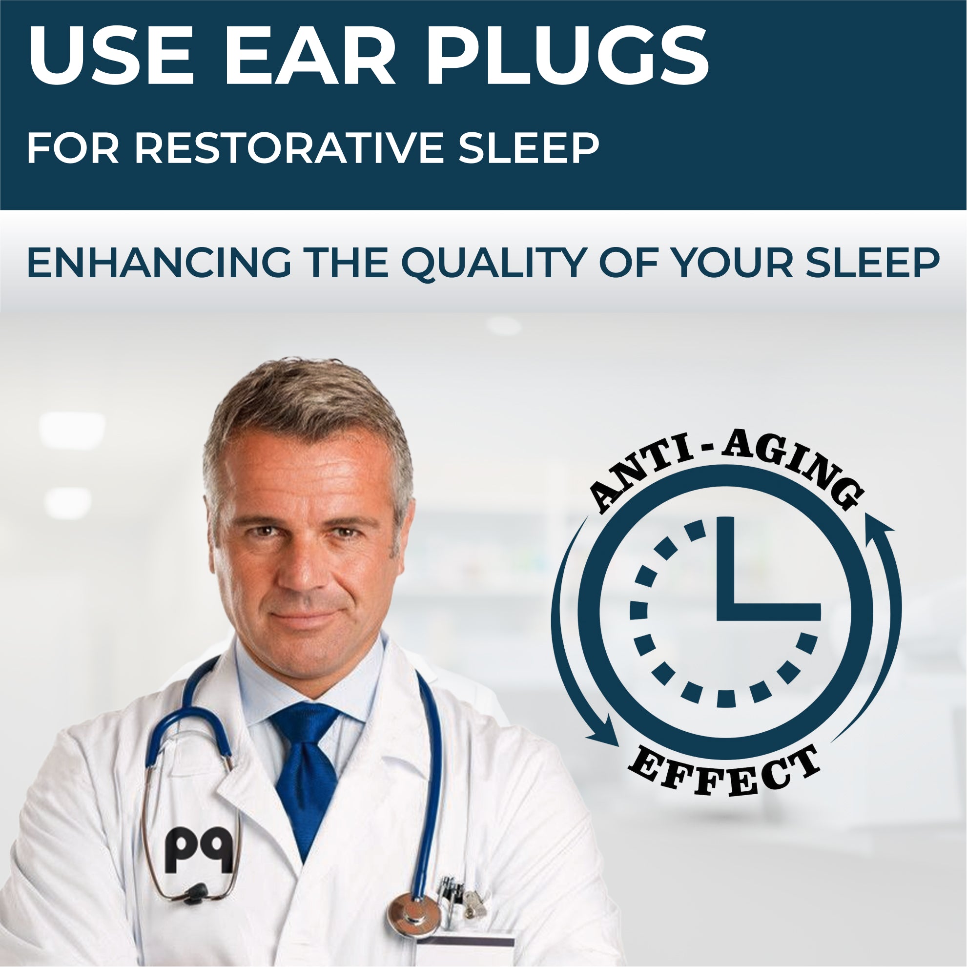 PQ WAX EAR PLUGS - 100 White-Blue Ear Plugs