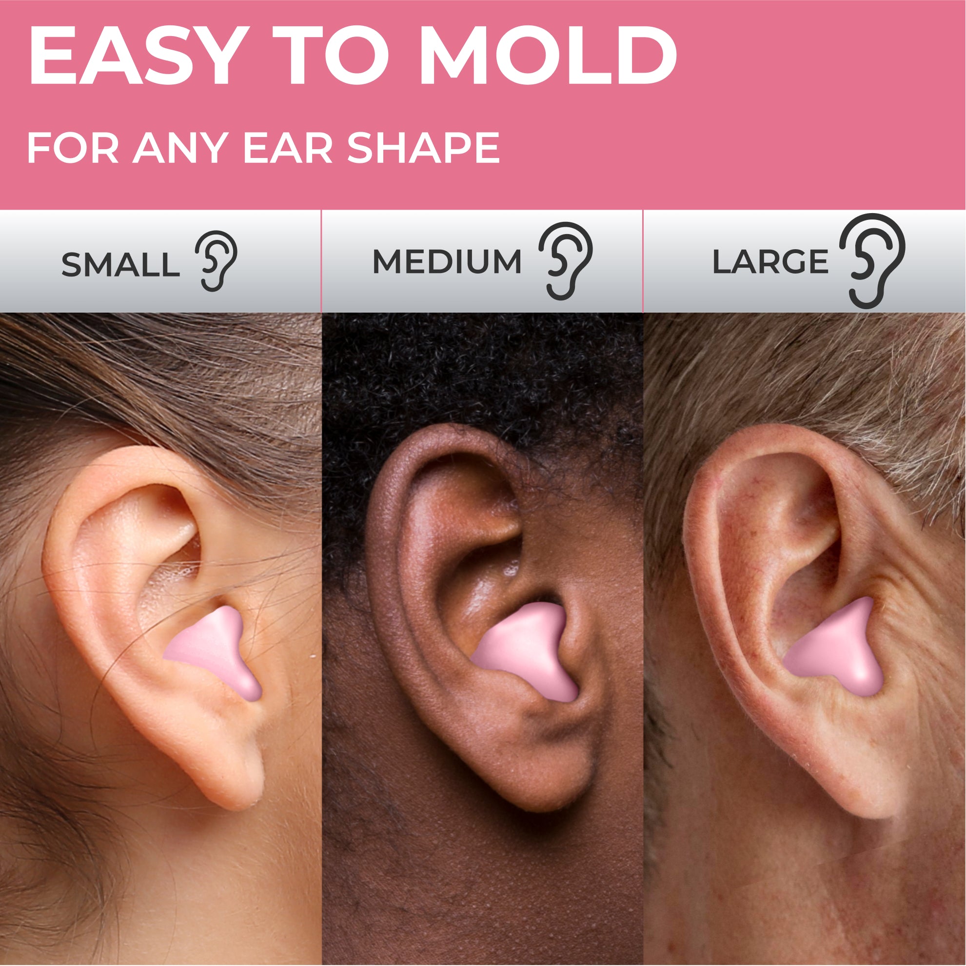 PQ WAX EAR PLUGS - 15 Pink Ear Plugs