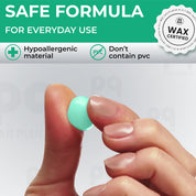 PQ WAX EAR PLUGS - 15 Green Ear Plugs