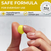 PQ WAX EAR PLUGS - 15 Yellow Ear Plugs