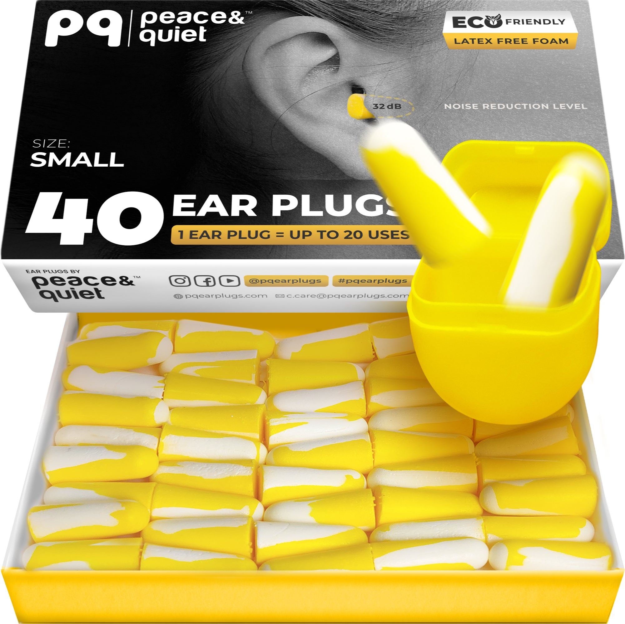 PQ FOAM EAR PLUGS - 40 items