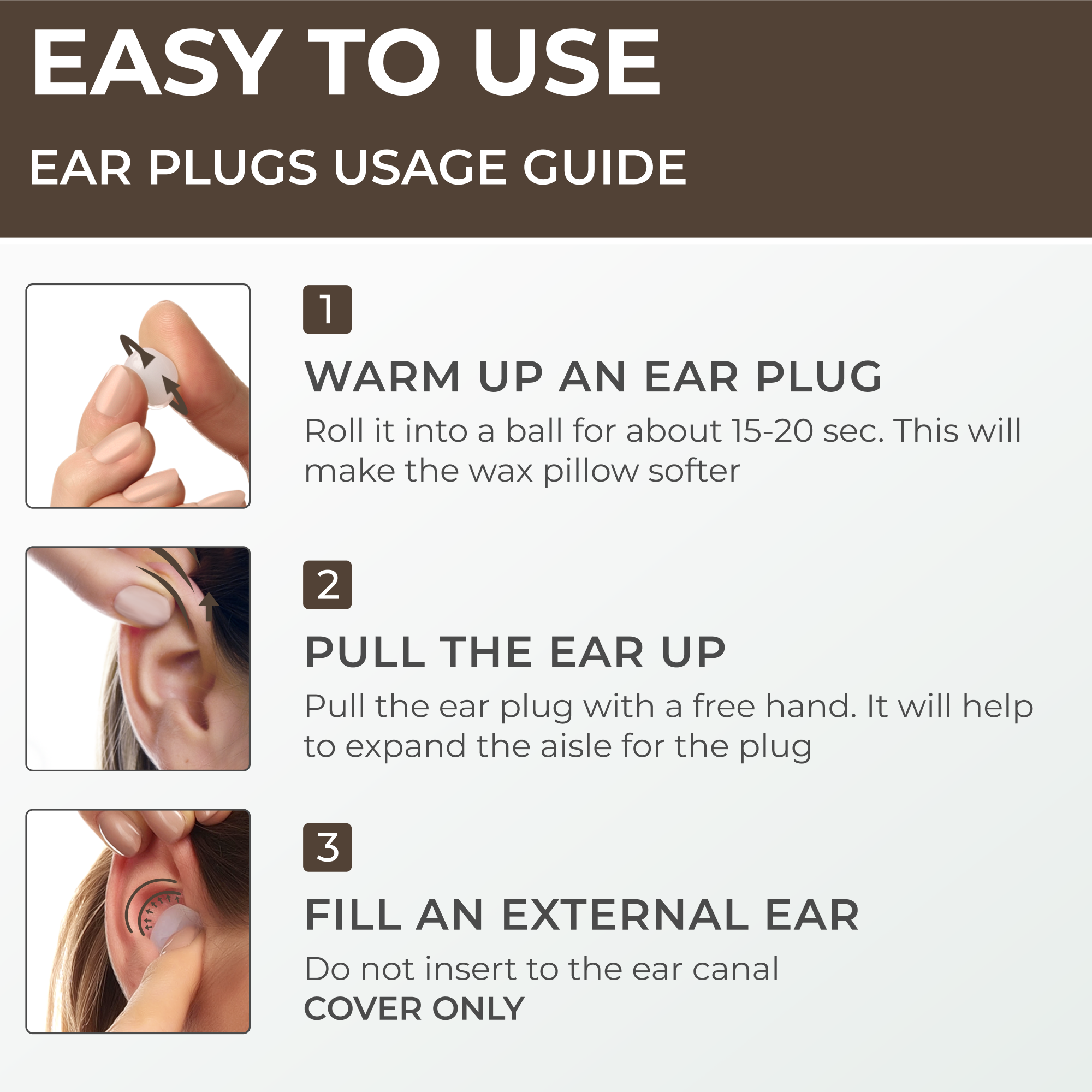 PQ WAX EAR PLUGS - 28 beige pillows