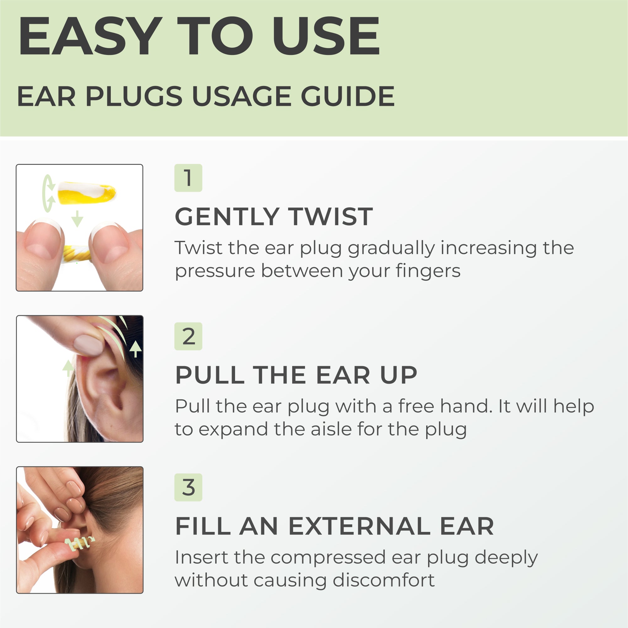 PQ FOAM EAR PLUGS - 6 items