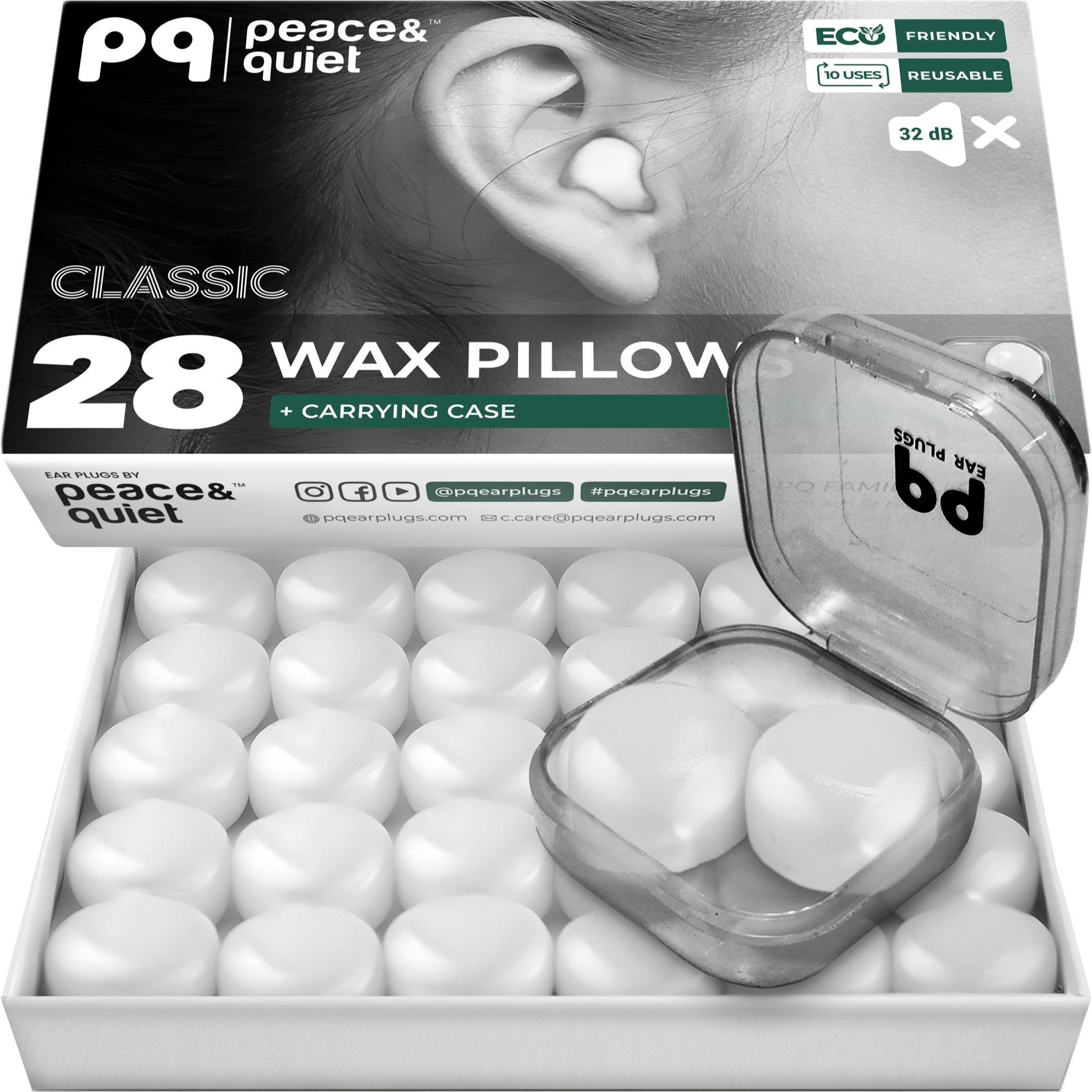 PQ WAX EAR PLUGS - 28 beige pillows